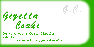 gizella csaki business card
